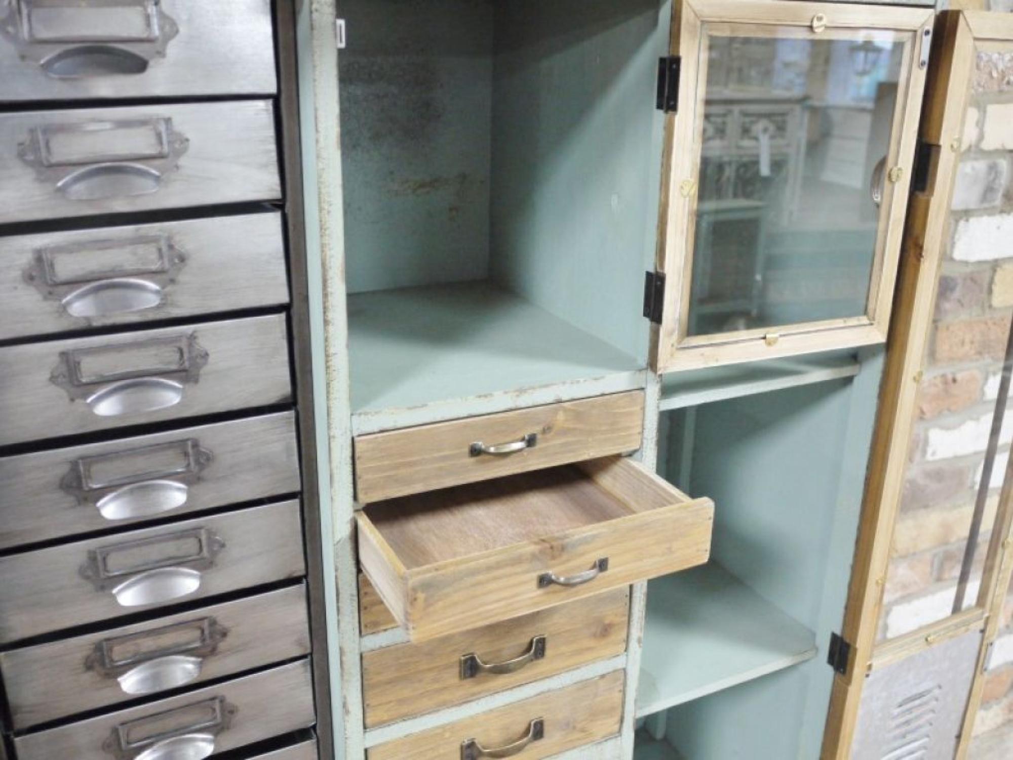 Product photograph of Dutch Industrial Tall Cabinet - 5126 from Choice Furniture Superstore.