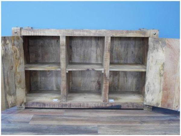 Product photograph of Dutch Industrial Mango Wood 2 Door Cabinet from Choice Furniture Superstore.