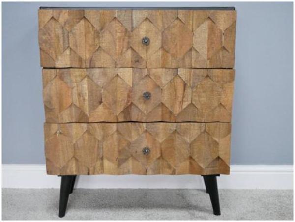Product photograph of Dutch Industrial 3 Drawer Chest from Choice Furniture Superstore.
