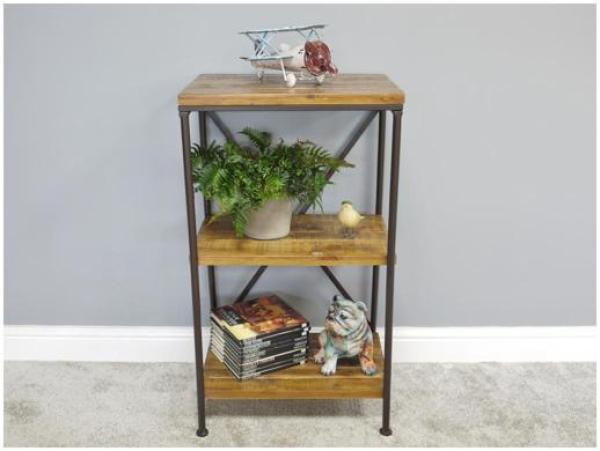 Product photograph of Dutch Industrial Wooden And Metal Shelves Set Of 2 from Choice Furniture Superstore.