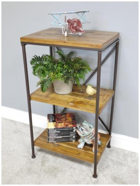 Product photograph of Dutch Industrial Wooden And Metal Shelves Set Of 2 from Choice Furniture Superstore.