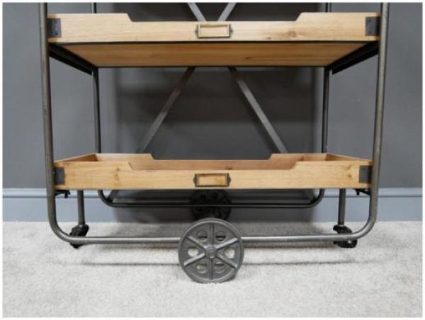 Product photograph of Dutch Industrial Fir Wood And Metal Shelves from Choice Furniture Superstore.