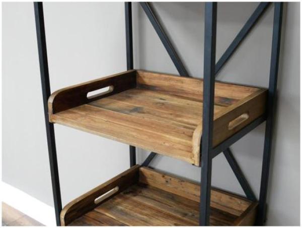 Product photograph of Dutch Industrial Reclaimed Wood Shelves from Choice Furniture Superstore.