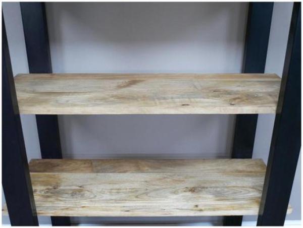 Product photograph of Dutch Industrial Mango Wood And Iron Small Shelves from Choice Furniture Superstore.