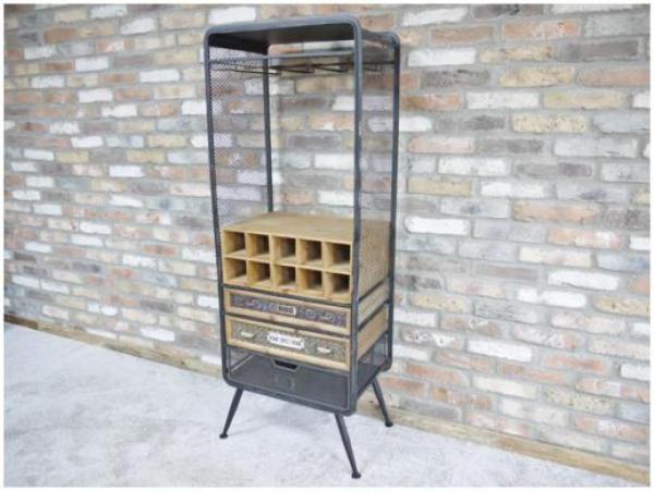 Product photograph of Dutch Industrial Wine Cabinet from Choice Furniture Superstore.