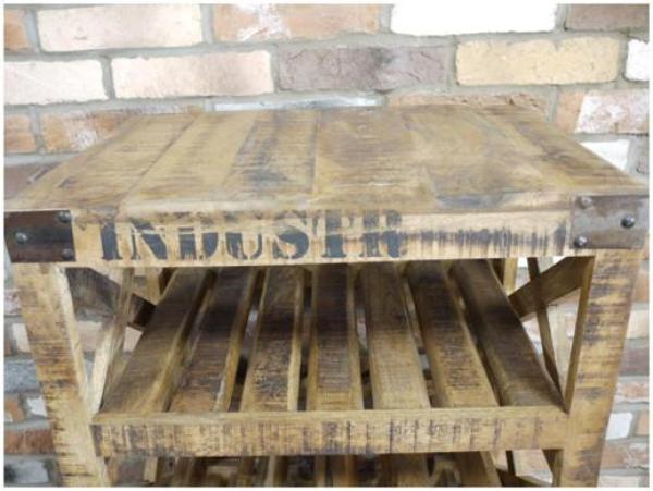 Product photograph of Dutch Industrial Wine Trolley from Choice Furniture Superstore.