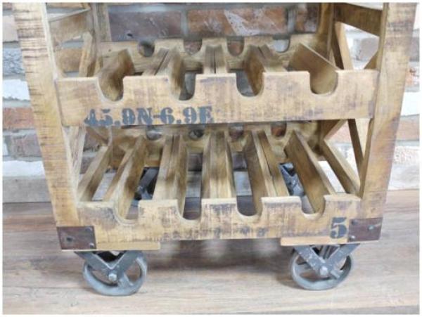 Product photograph of Dutch Industrial Wine Trolley from Choice Furniture Superstore.