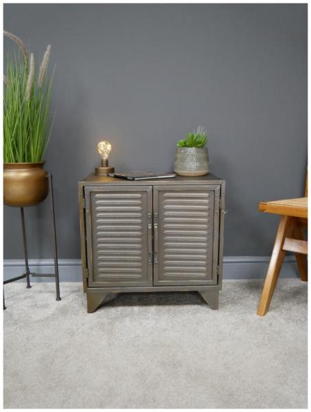 Product photograph of Dutch Industrial 2 Door Small Cabinet from Choice Furniture Superstore.
