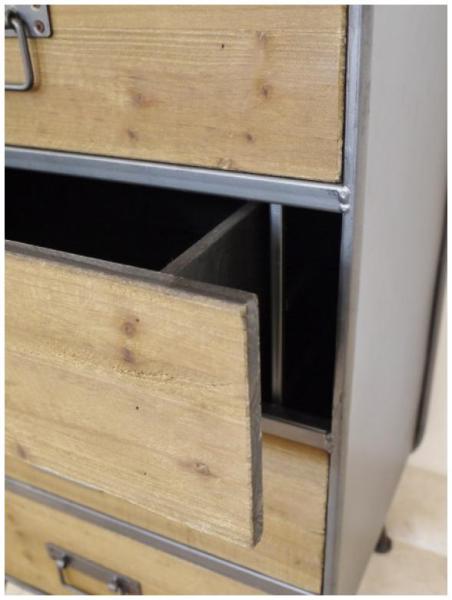 Product photograph of Dutch Retro Industrial 4 Drawer Large Cabinet from Choice Furniture Superstore.