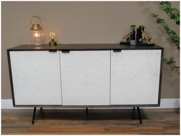 Product photograph of Dutch Venice 3 Door Mango Wood Sideboard from Choice Furniture Superstore.