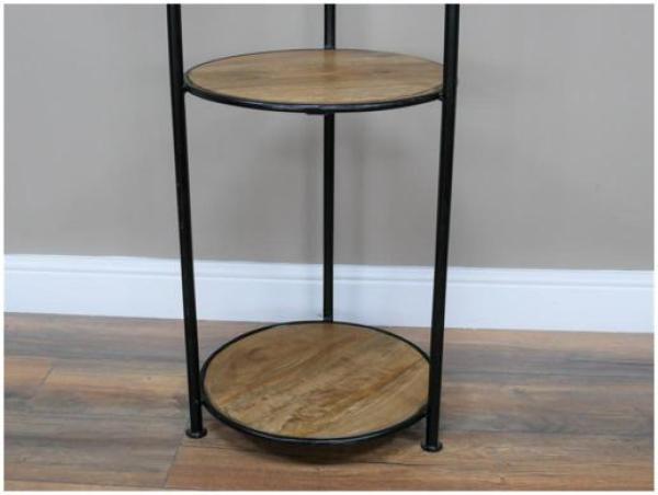 Product photograph of Dutch Coat Iron And Mango Wood Stand from Choice Furniture Superstore.