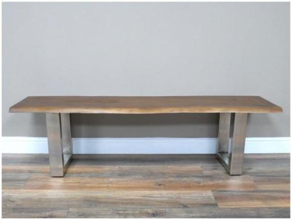 Product photograph of Dutch Live Edge Acacia Wood Bench from Choice Furniture Superstore.