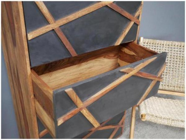 Product photograph of Dutch Sheesham 4 Drawer Tall Boy from Choice Furniture Superstore.