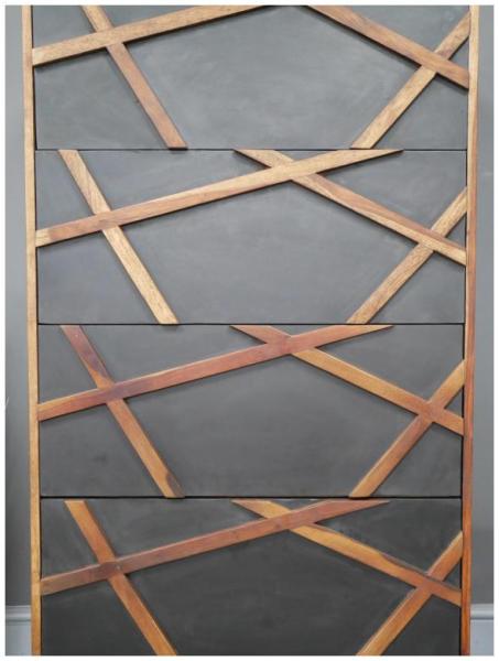 Product photograph of Dutch Sheesham 4 Drawer Tall Boy from Choice Furniture Superstore.