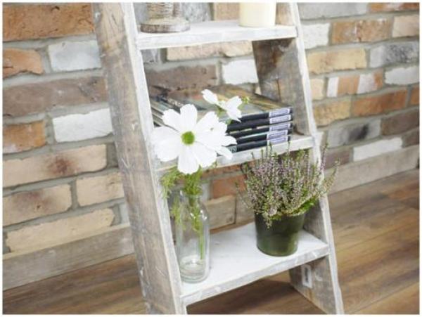 Product photograph of Dutch Decorative 5 Shelves Ladder Set Of 2 from Choice Furniture Superstore.