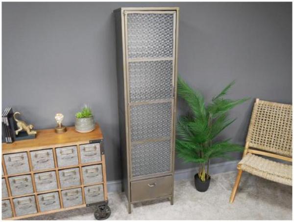 Product photograph of Dutch 1 Door 1 Drawer Metal Tall Storage Cabinet from Choice Furniture Superstore.