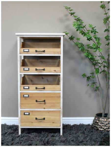 Product photograph of Dutch Natural And White Metal Storage Cabinet from Choice Furniture Superstore.