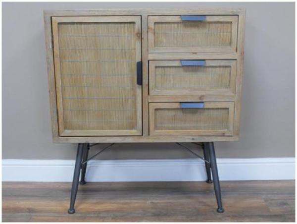 Product photograph of Dutch 1 Door 3 Drawer Small Storage Cabinet from Choice Furniture Superstore.