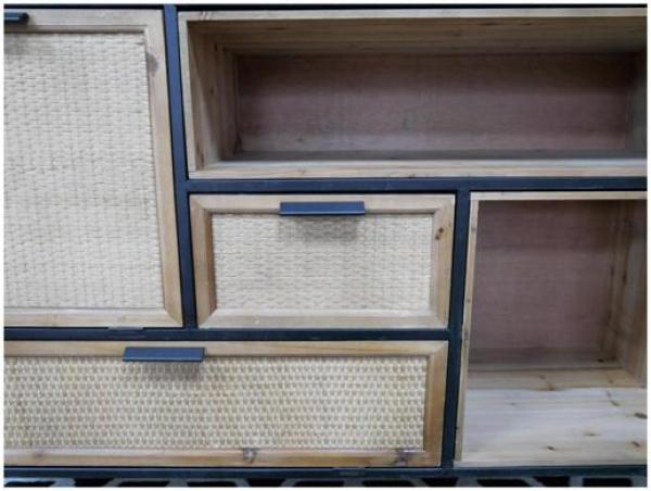 Product photograph of Dutch Wide Fir Wood Storage Cabinet from Choice Furniture Superstore.