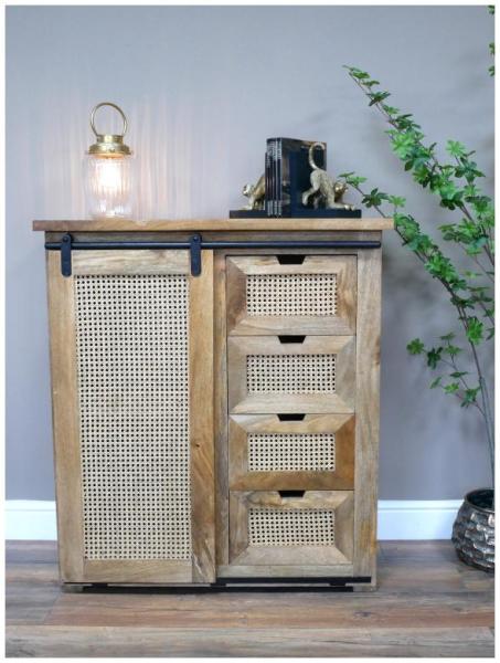 Product photograph of Dutch Mango Wood Storage Cabinet from Choice Furniture Superstore.