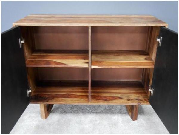 Product photograph of Dutch Sheesham Wood 2 Door Small Sideboard from Choice Furniture Superstore.
