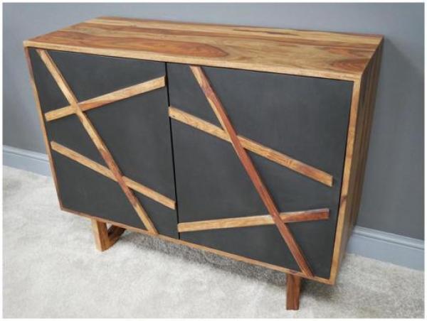 Product photograph of Dutch Sheesham Wood 2 Door Small Sideboard from Choice Furniture Superstore.