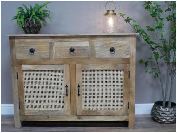 Product photograph of Dutch 2 Door 3 Drawer Wooden Sideboard from Choice Furniture Superstore.