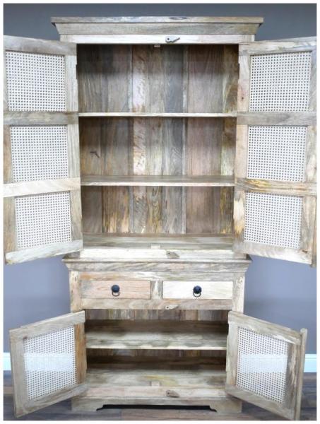 Product photograph of Dutch Tall Mango Wood Storage Cabinet from Choice Furniture Superstore.