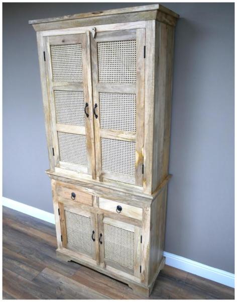 Product photograph of Dutch Tall Mango Wood Storage Cabinet from Choice Furniture Superstore.