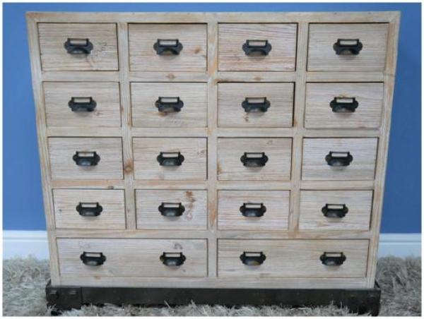 Product photograph of Dutch Fir Wood Multi Drawer Floor Cabinet from Choice Furniture Superstore.