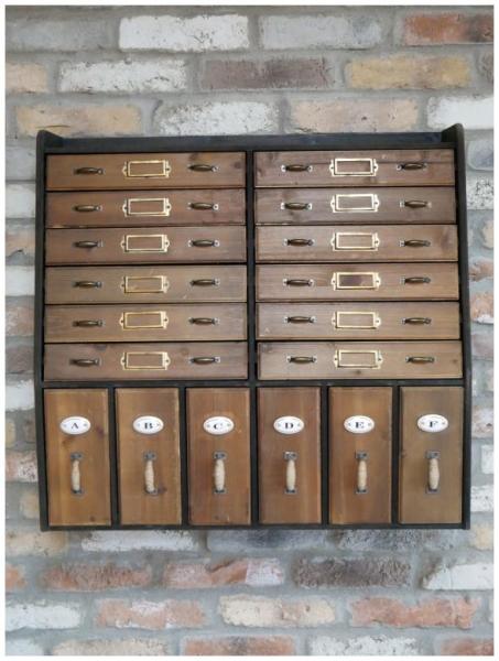 Dutch Multi Drawer Wall Storage Unit