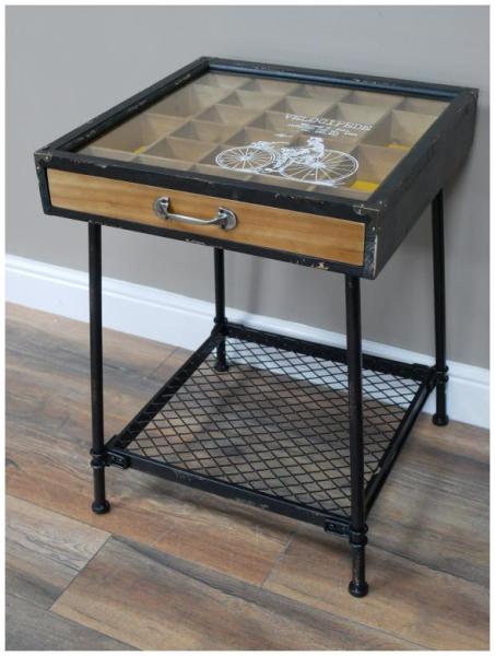 Product photograph of Dutch With Storage Side Table from Choice Furniture Superstore.