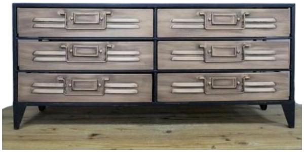 Product photograph of Dutch 6 Drawer Storage Unit from Choice Furniture Superstore.