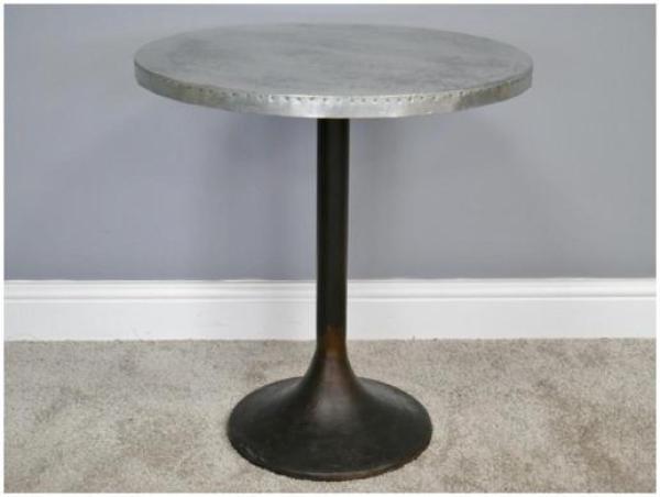 Product photograph of Dutch Metal Round Top Side Table from Choice Furniture Superstore.