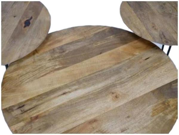 Product photograph of Dutch Wooden Round Nest Of 3 Tables from Choice Furniture Superstore.