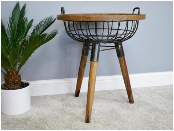 Product photograph of Dutch Basket Side Table from Choice Furniture Superstore.