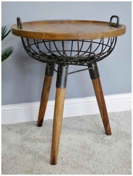 Product photograph of Dutch Basket Side Table from Choice Furniture Superstore.