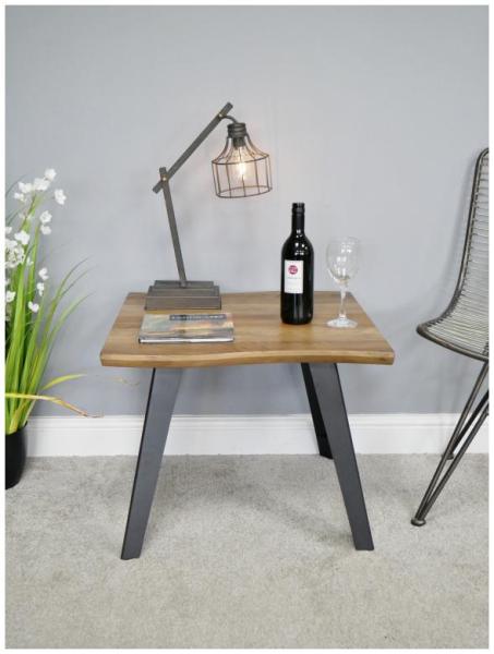 Product photograph of Dutch Wooden Edge Side Table - 6401 from Choice Furniture Superstore.
