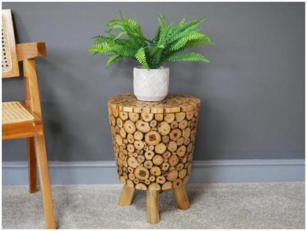 Product photograph of Dutch Wooden Side Table from Choice Furniture Superstore.