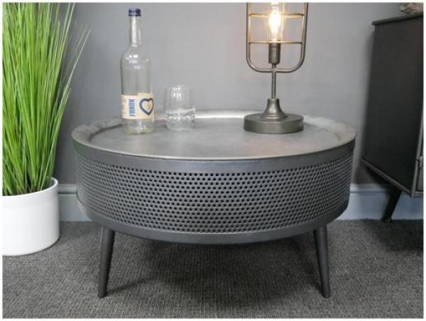 Product photograph of Dutch Metal Round Removable Top Side Table from Choice Furniture Superstore.