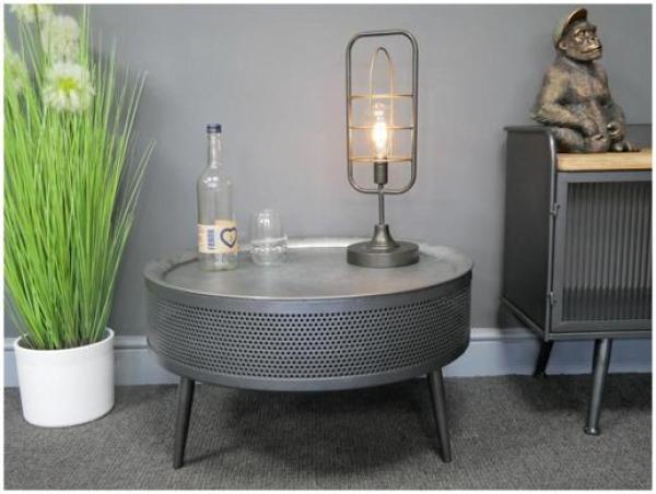 Product photograph of Dutch Metal Round Removable Top Side Table from Choice Furniture Superstore.