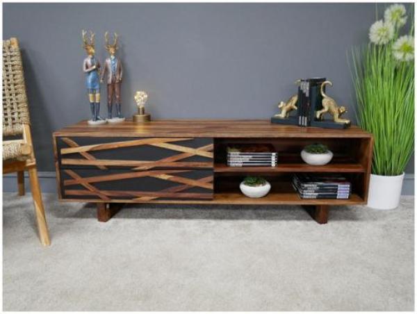 Product photograph of Dutch Sheesham Low Side Table from Choice Furniture Superstore.