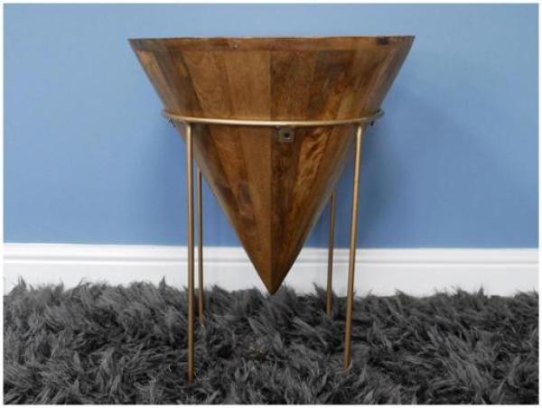 Product photograph of Dutch Mango Wood Side Table - 7741 from Choice Furniture Superstore.