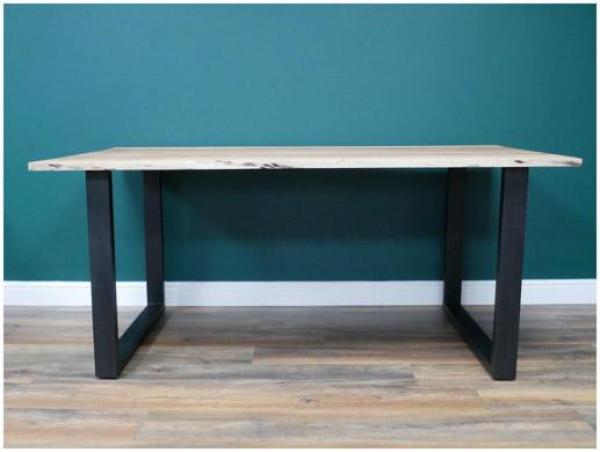 Product photograph of Dutch Acacia Wood Edge Dining Table - 160cm from Choice Furniture Superstore.