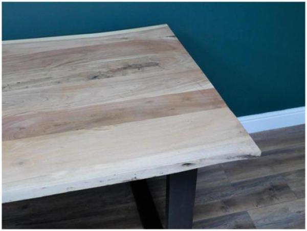 Product photograph of Dutch Acacia Wood Edge Dining Table - 160cm from Choice Furniture Superstore.