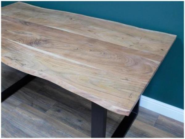 Product photograph of Dutch Acacia Wood Edge Dining Table - 180cm from Choice Furniture Superstore.