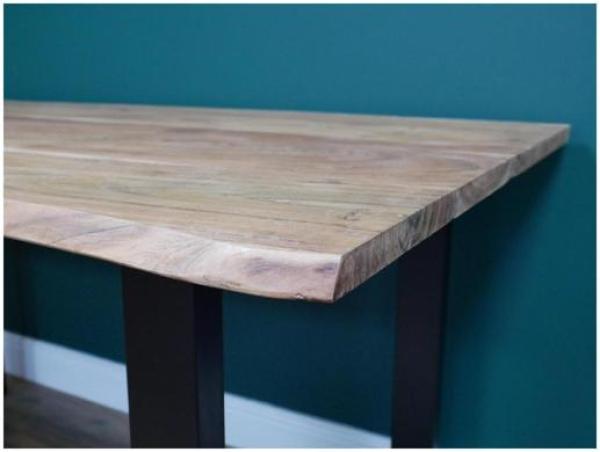 Product photograph of Dutch Acacia Wood Edge 180cm Dining Table - 6 Seater from Choice Furniture Superstore.