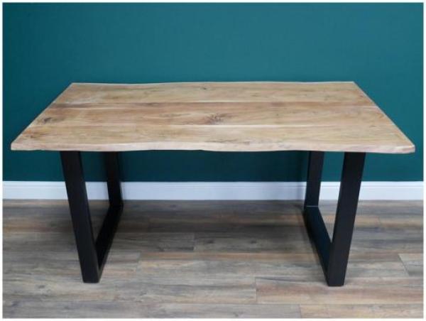Product photograph of Dutch Acacia Wood Edge 180cm Dining Table - 6 Seater from Choice Furniture Superstore.