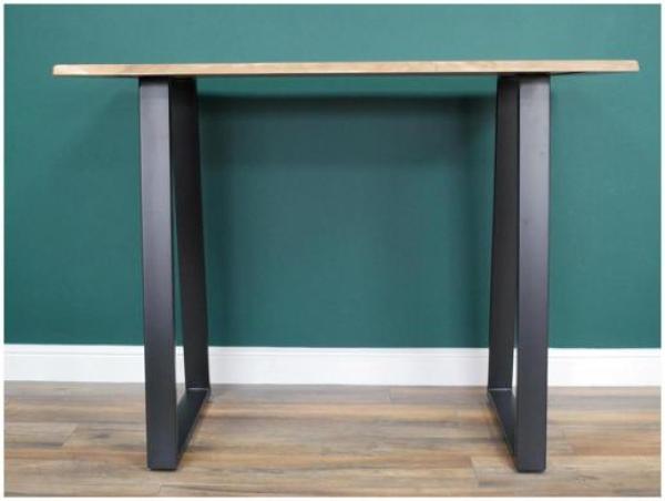 Product photograph of Dutch Acacia Wood Edge Bar Table - 130cm from Choice Furniture Superstore.