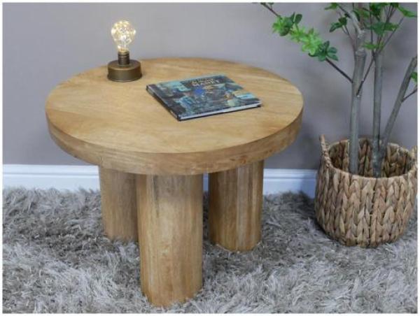 Product photograph of Dutch Wooden Round Side Table from Choice Furniture Superstore.